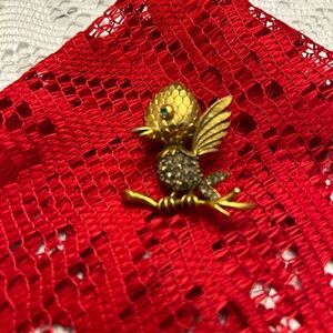Vintage Gold and Silver Bird Brooch